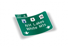 New Hampshire Lakes and White Mountains Waterproof Vinyl Bumper Sticker